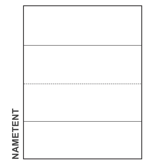 8 1 2 x 2 3 4 Paper Name Tent Blank Pack of 100