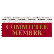 4" x 1-5/8" COMMITTEE MEMBER stack-a-ribbon ®, Red