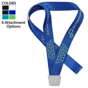 CLPPC_01 blue logo lanyard with silver attachment