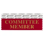 4" x 1-5/8" COMMITTEE MEMBER stack-a-ribbon ®, Red