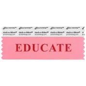 SEDUCNPRE_01 neon pink educate badge ribbon