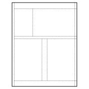 3-5/8" x 5-1/2" Vertical Paper Name Tag Insert, 3-Up, Blank, Pack of 500 Inserts