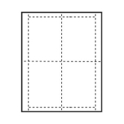 4" x 5-1/8" Vertical Paper Name Tag Insert, Blank, Pack of 500 Inserts