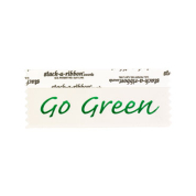 SGOGRCRGR_01 cream go green badge ribbon, eco friendly badge ribbon