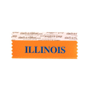 SILLIORBL_01 orange illinois badge ribbon