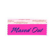 SMAOUNCBL_01 neon cerise maxed out badge ribbon