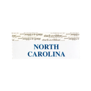 SNOCAWHBL_01 north carolina badge ribbon in white