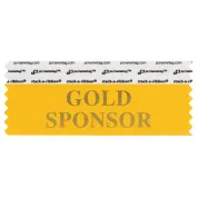 4" x 1-5/8" GOLD SPONSOR stack-a-ribbon ®, Gold

