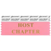 SHOCHNPGO_01 neon pink host chapter badge ribbon