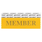 4" x 1-5/8" MEMBER stack-a-ribbon ®, Gold