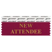 SNEATMAGO_01 maroon new attendee badge ribbon