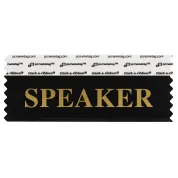 SSPEABKGO_01 Black Speaker titled badge ribbon