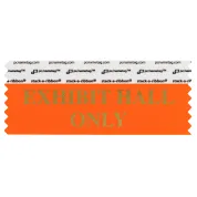 4" x 1-5/8" EXHIBIT HALL ONLY stack-a-ribbon ®, Neon Orange