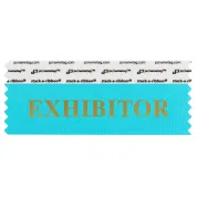 4" x 1-5/8" EXHIBITOR stack-a-ribbon ®, Jewel Blue