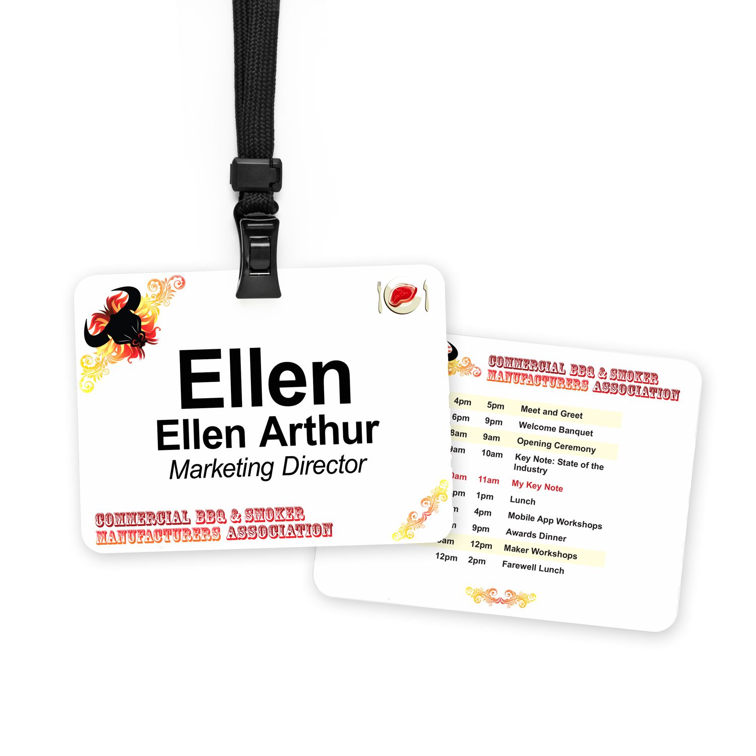 5 Pack Event ID Badge Holders 4x3 With Adjustable Lanyard Horizontal Color  Bar Vinyl 3x4 Badge Holder W/ Matching Neck Cord for Events -  UK