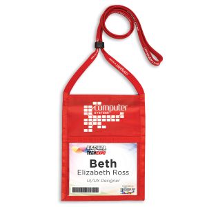 BGHSE Personalized Vertical ID Badge Holder with Detachable Neck Lanya