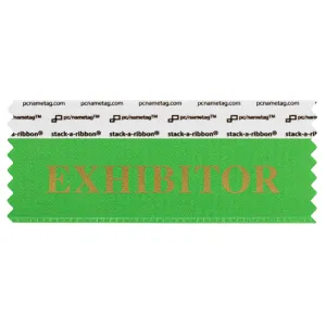 4" x 1-5/8" EXHIBITOR stack-a-ribbon ®, Green