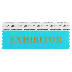 4" x 1-5/8" EXHIBITOR stack-a-ribbon ®, Jewel Blue