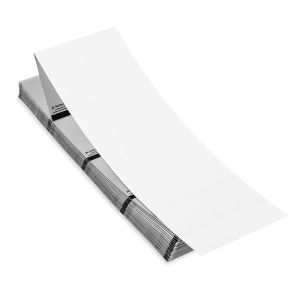 4" x 3" Single Side Fanfold Square Corners Blank Timing Mark Stock, 250 pack