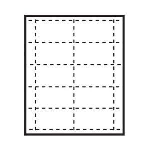 3-1/2" x 2" White Business Card Stock Paper Name Tag Insert, Blank, Pack of 500 Inserts