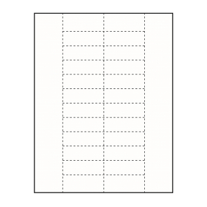 2-1/2" x 7/8" Small Polar™ Badge Paper Name Tag Insert, Blank, Pack of 200 Inserts