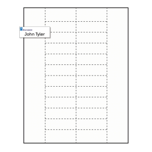 2-1/2" x 7/8" Small Polar™ Badge Paper Name Tag Insert, Imprinted, Pack of 50 Inserts

