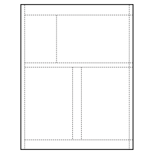 3-5/8" x 5-1/2" Vertical Paper Name Tag Insert, 3-Up, Blank, Pack of 500 Inserts