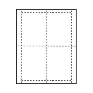 4" x 5-1/8" Vertical Paper Name Tag Insert, Blank, Pack of 500 Inserts