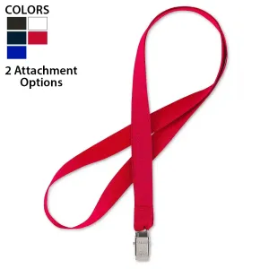 Red lanyard with bulldog clip. Cheap lanyards in bulk