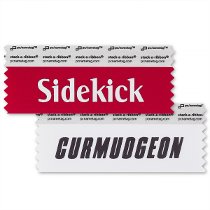 naught or nice humor badge ribbons that are stackable