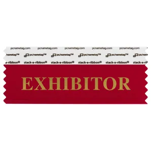 4" x 1-5/8" EXHIBITOR stack-a-ribbon ®, Red