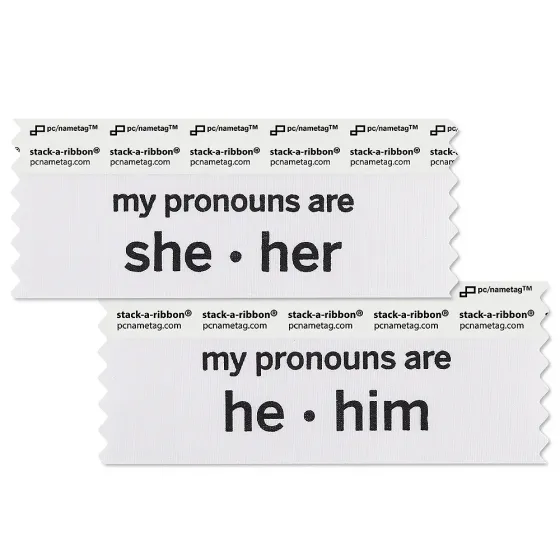 Pronoun Badge Ribbon Pack for Inclusive Events