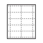 3-1/2" x 2" White Business Card Stock Paper Name Tag Insert, Blank, Pack of 500 Inserts