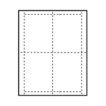 4" x 5-1/8" Vertical Paper Name Tag Insert, Blank, Pack of 500 Inserts