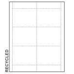 4" x 3" Recycled Paper Name Tag Insert, Blank, Pack of 500 Inserts