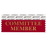 4" x 1-5/8" COMMITTEE MEMBER stack-a-ribbon ®, Red