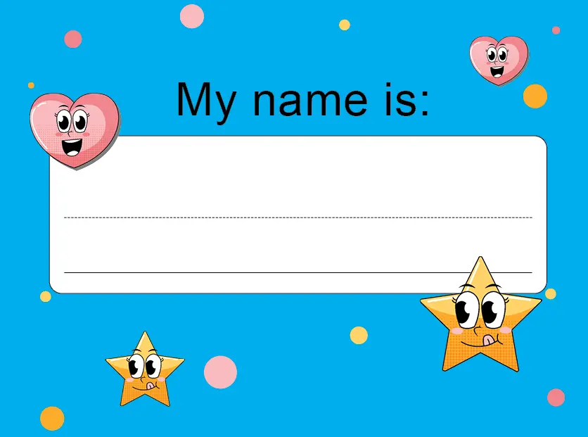 name tag template for kids