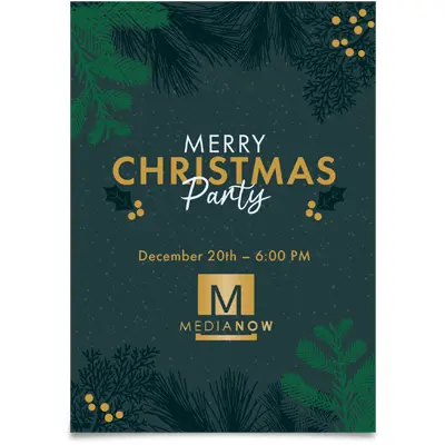 Custom foam signage for holiday parties