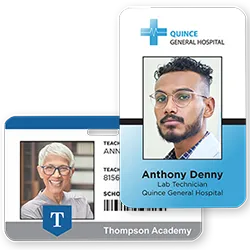 Custom imprint  ID cards and badges for conventions, retreats, festivals, athletic events, meetings, college, university